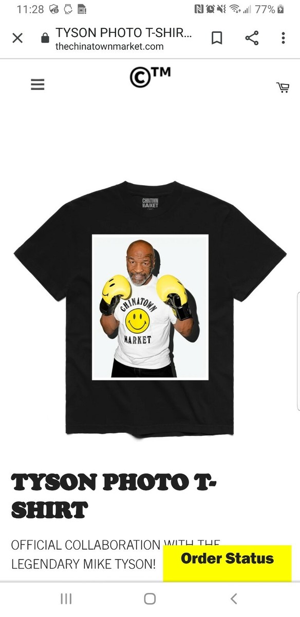 Chinatown Market x Mike Tyson Smiley Photo Tee Black 2XL | eBay