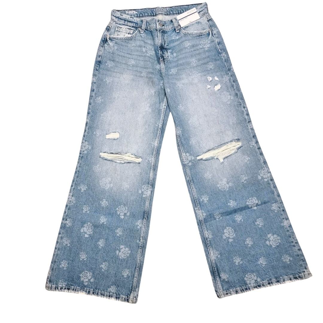 Baggy Distressed Low Rise Wide Leg Blue Denim Jeans Juniors 11