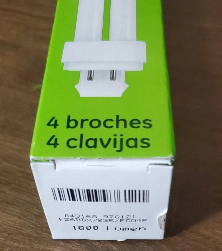 GE G24Q-3, 26 Watts 4 Pin Compact Fluorescent Lamp 3500K 97631 New! SEALED! 🔥 - Image 3 of 3