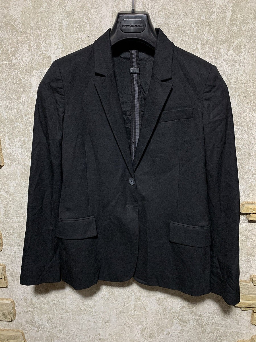 Gucci Viaggio Collection Black Straps Wmns Blazer Jacket Size 42