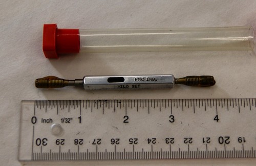 .190-32UNF 2A Thread Plug Gage Gauge GO .1688, NO GO .1658 HILO SET PMC ...
