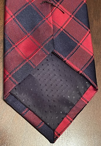 U.s Polo Assn. Red Blue Hand Made 100% Polyester Men’s Neck Tie Made In China - Picture 2 of 9