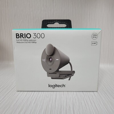 Logitech Brio 300 Full HD 1080p Webcam Camera Type-C - Black (960-001497) [LN] 