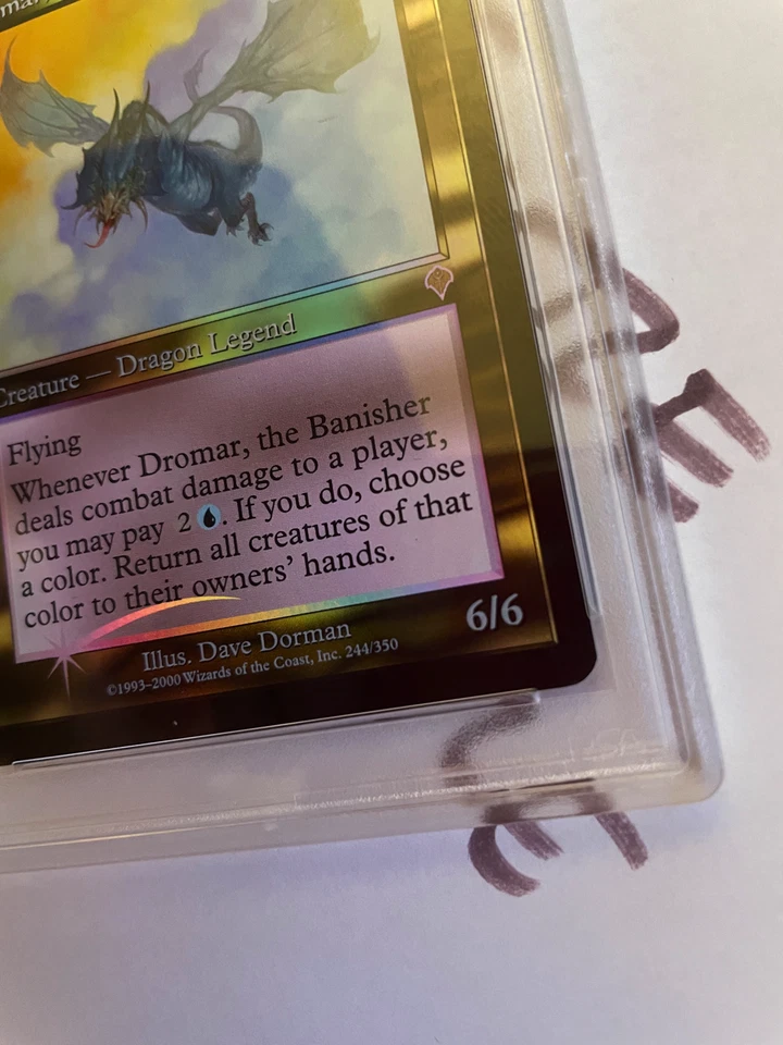 PSA 8 Invasion FOIL Dromar, the Banisher - Magic the Gathering Dragon PSA8 - Image 4 of 4