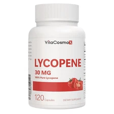 VitaCosmoX Lycopene 30mg Antioxidant & Prostate Health Support 120 Capsules