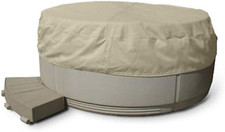 round Hot Tub Cover - Weather Resistant Polyester, Weather Resistant, Elastic He
