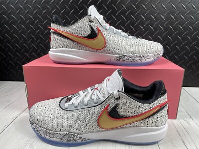 Size 11-New Nike Lebron XX 20 'The Debut' White Gold US Mens