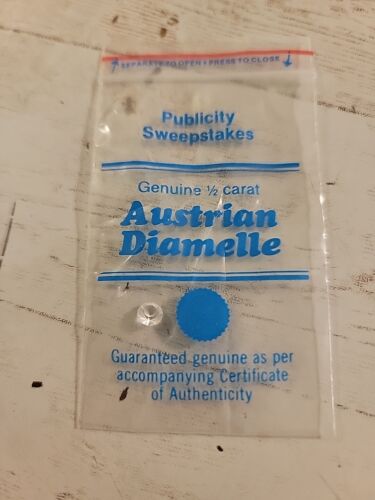 Genuine 1/2 Carat Austrian Diamelle ~ Publicity Sweepstakes