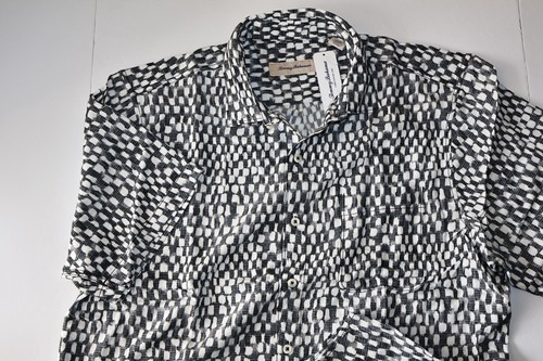Tommy Bahama Camp Shirt Sandbar Geo Carbon Grey ST326952 SS Neu