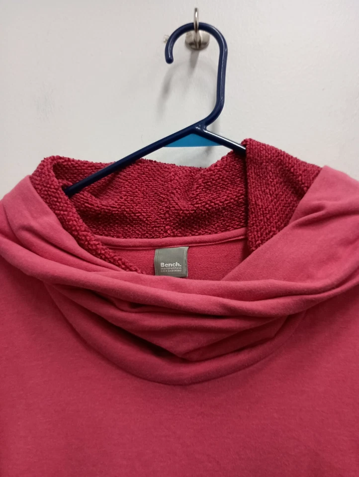 Sudadera Pullover Bench Mujer Mediana Rosa Capucha Cuello Atleasure Foto 4 de 4