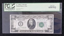 1928 $20 "Redeemable in GOLD" "BIG 7" "Chicago " PCGS GEM Uncirculated 65 PPQ 