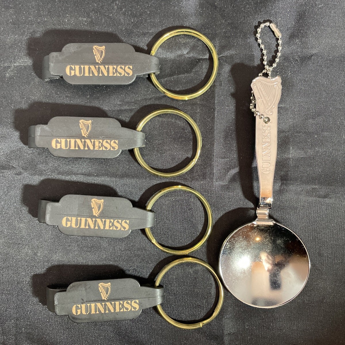 Guinness Harp Pouring Spoon and Beer Bottle Opener Key Chains