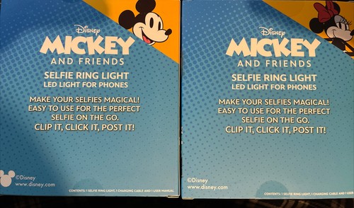 Disney Mickey & Minnie Mouse Selfie Ring LED Light For Cellphone Phone 2 Pack - 第 3/4 張圖片