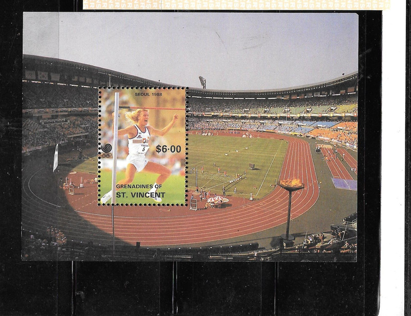 ST VINCENT GRENADINES SC# 622b 1988 TENNIS MNH XF SOUVENIR SHEET STAMP