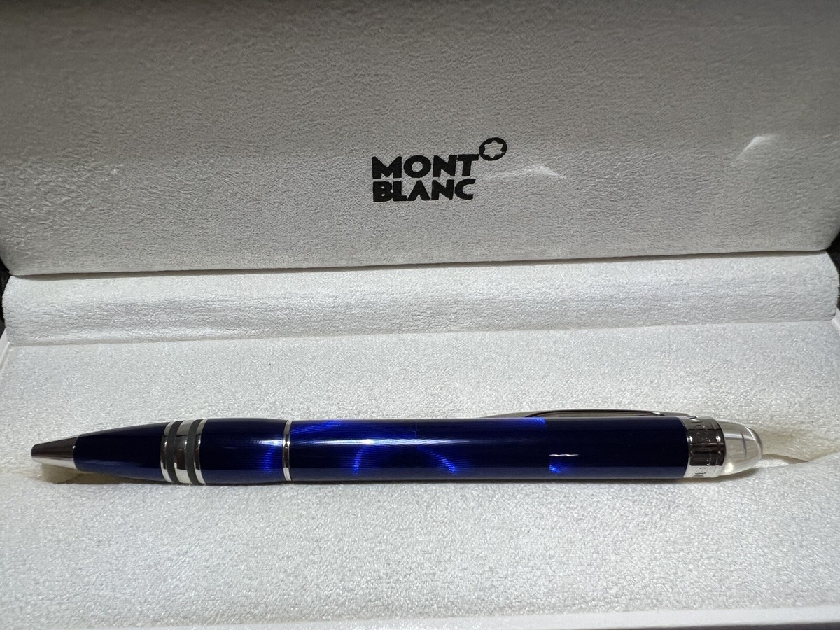 MONTBLANC STARWALKER COOL-BLUE ボールペン Montblanc Starwalker Cool Blue Line Ballpoint Pen + BOX Free