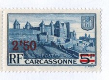 1941-Timbre france neuf**Les remparts de Carcassonne**Stamp-Yv.490