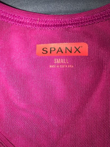 NWT Spanx Streamlined Tank Mesh 1830 Sporty Exercise Yoga Relax Fit Pink R$62 - Picture 5 of 12