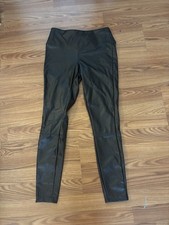 Women  s Black Faux leather pants leggings 4 Spandex Size XS Party Late night