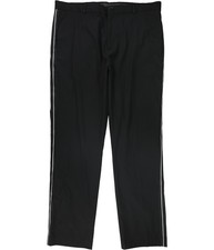 Calvin Klein Mens Tuxedo Stripe Casual Trouser Pants, Black, 32W x 32L