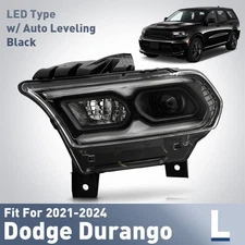 For 2021-2024 Dodge Durango LED Headlight Left w/ Black Bezel w/ Auto Leveling