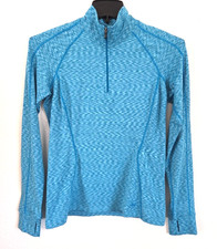 REI Women's Blue Lightweight 1/4 Zip Activewear Pullover Running Stretch sz M