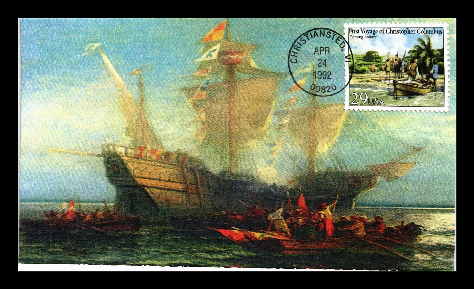 Dr Jim Stamps Us Cover Columbus First Voyage First Day Issue Kmc Venture