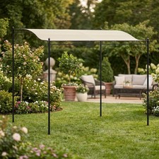 Pergola da Esterno in Metallo/Poliestere 3x2x2,5h Legno Vivagarden