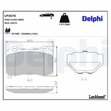 Bremsbelagsatz DELPHI LP3676, Hinten