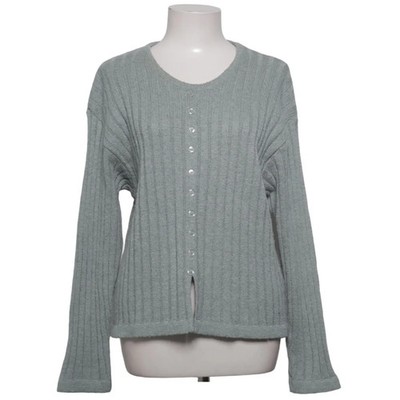 Strickjacke, Damen, Größe: M, Grün, Einfarbig, Rippenstrick #uag