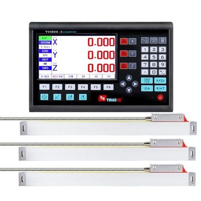Linear Scales 2Axis/3Axis Digital Readout LCD DRO Display Kit CNC Milling Lathe