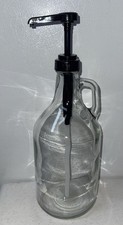 64 FL OZ Clear Glass Jug Pump Dispenser