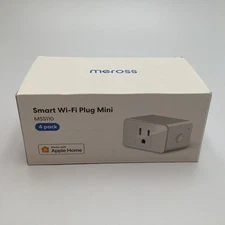 Meross MSS110 Smart Wi-Fi Plug Mini 4-Pack 120V 15A 2.4GHz Works with Apple Home