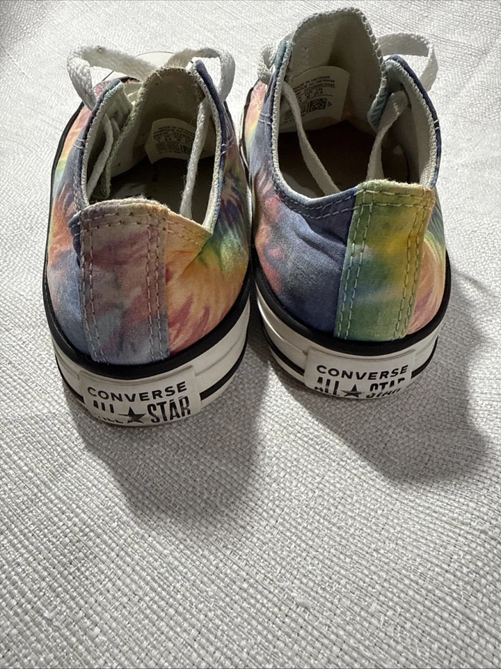 Converse All-Star Chuck Taylor Shoes Tie-Dye Rainbow Multicolor Size 3 Youth - Image 4 of 4