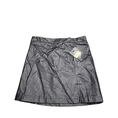 Girls Faux Leather Mini Skirt - art class Black Large Size 10/12 Black