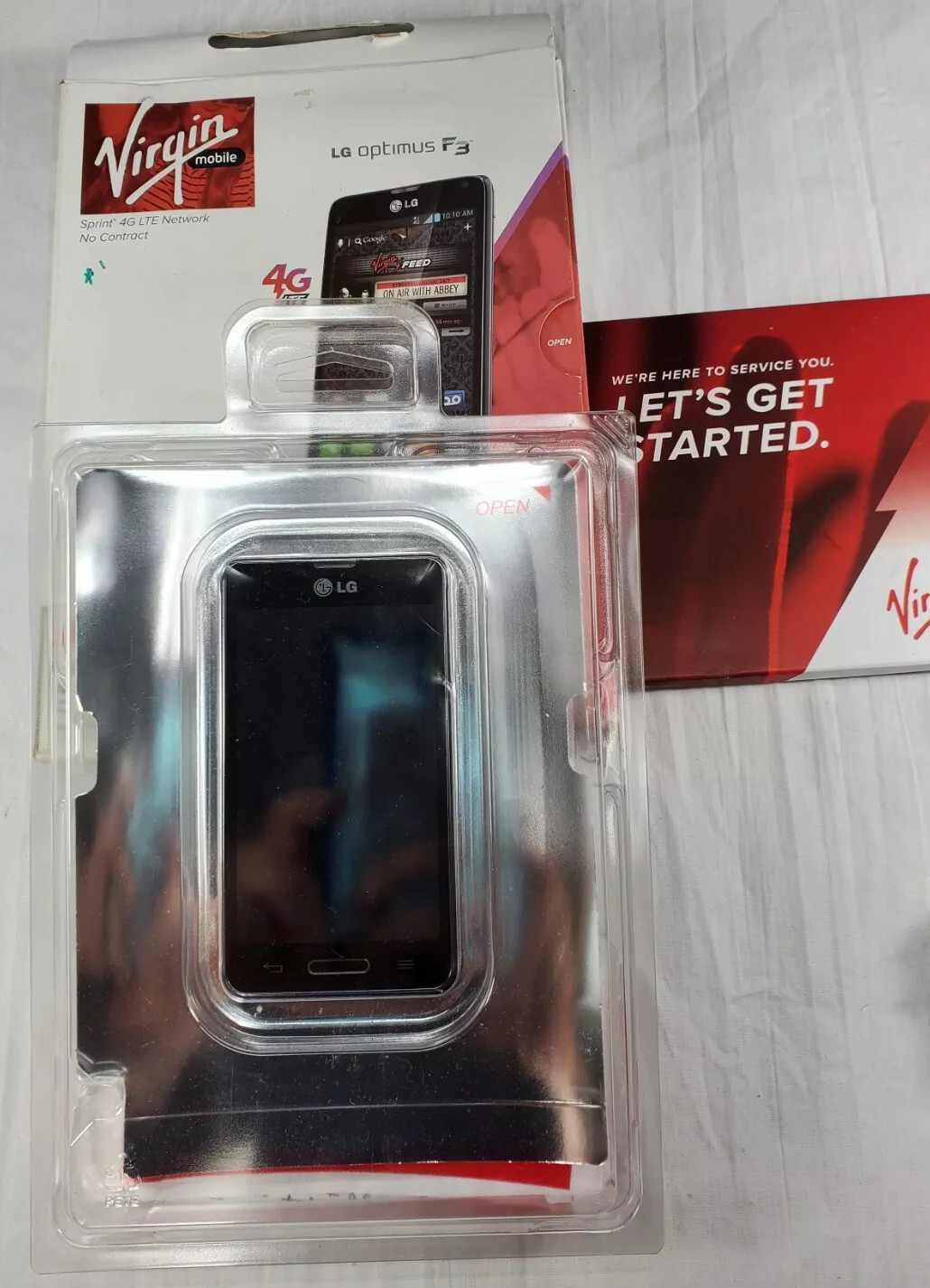 LG Optimus F3 4G LTE Mobile Phone Black Virgin Mobile Open B