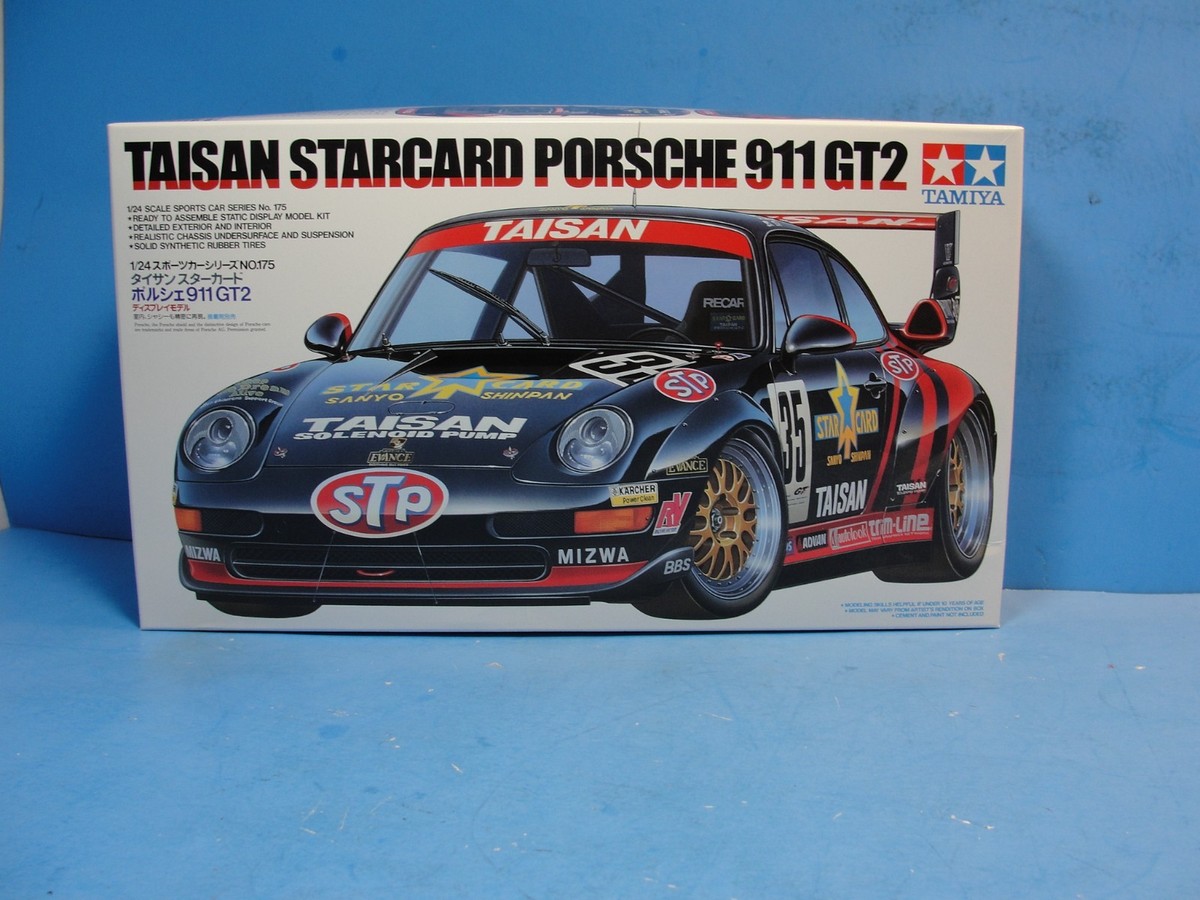 ①タミヤ タイサンスターカード911 GT2 1/10 組み立て済みTAMIYA Tamiya 1/10 R/C Porsche 911 GT2 Taisan Starcard Roller Motor Only