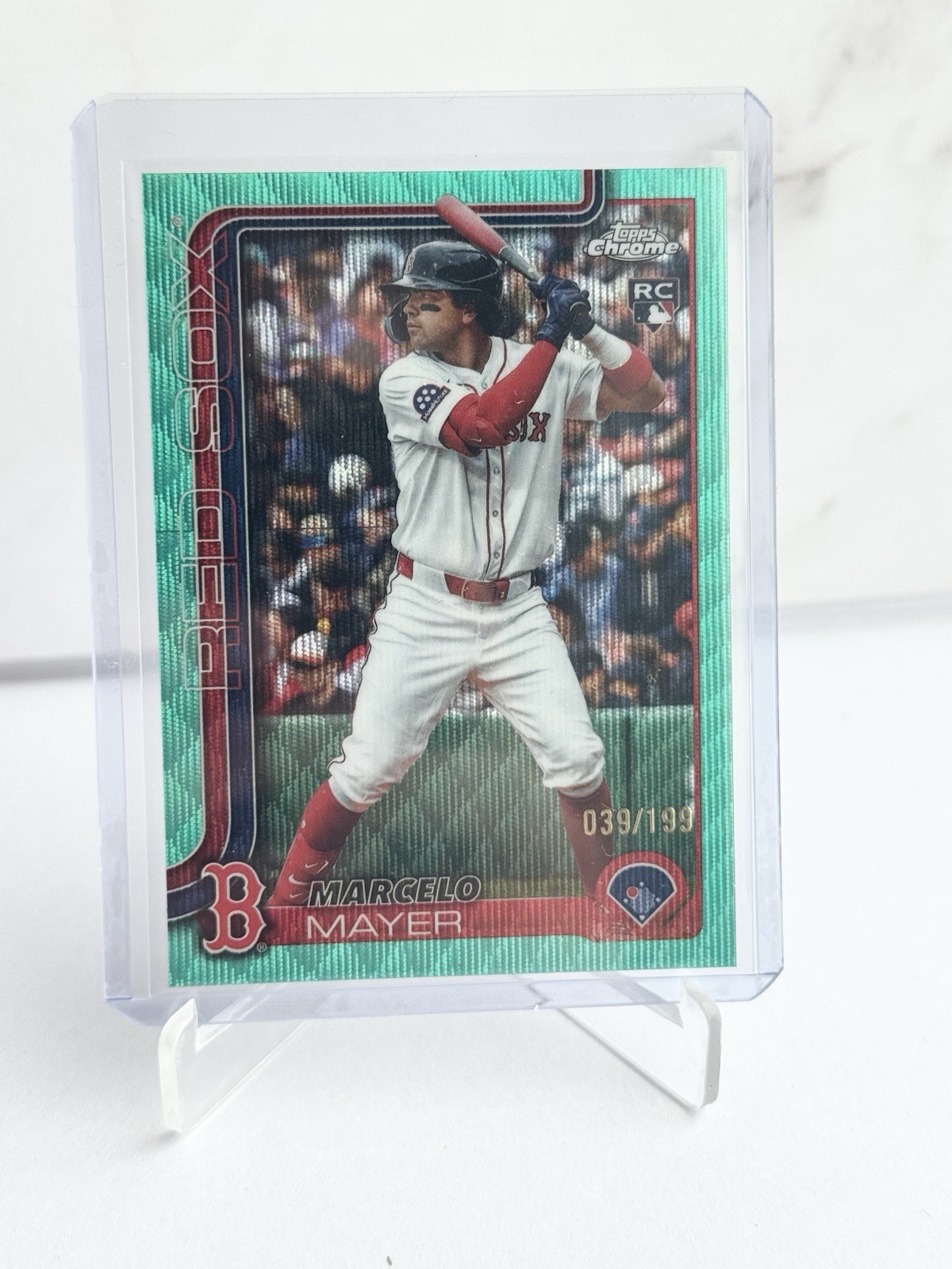 2025 Topps Chrome Update - Marcelo Mayer #USC9 Aqua Wave Refractor /199 (RC)