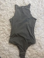 Skims Women's Fits Everybody High Neck Bodysuit - Size XS Dark Gray