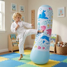 49 Inches Punching Bag with Bounce-Back Action, Water Park Toys Stable Boxing