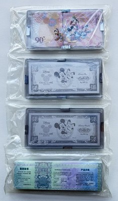 100 X Pcs 2015 China Disney 3g Colored Solid Silver Note