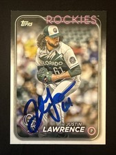 2024 Topps Justin Lawrence Signed Card 259 Rockies Autograph Auto