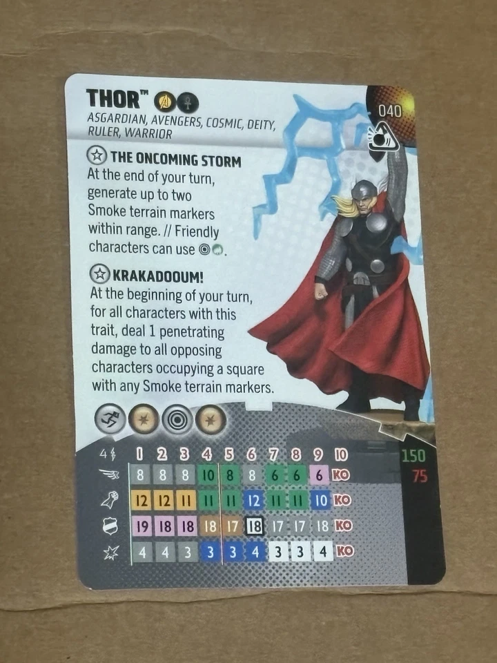 Juego Heroclix Thor Chase 040 Smash and Destroy Foto 2 de 3