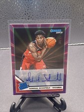 2019-20 Donruss Admiral Schofield Rated Rookie Auto Autograph Purple Laser /15