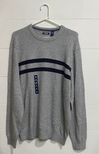 Izod, Striped, Men  s Crew Neck, Long Sleeve, Sweater, Medium, NWT