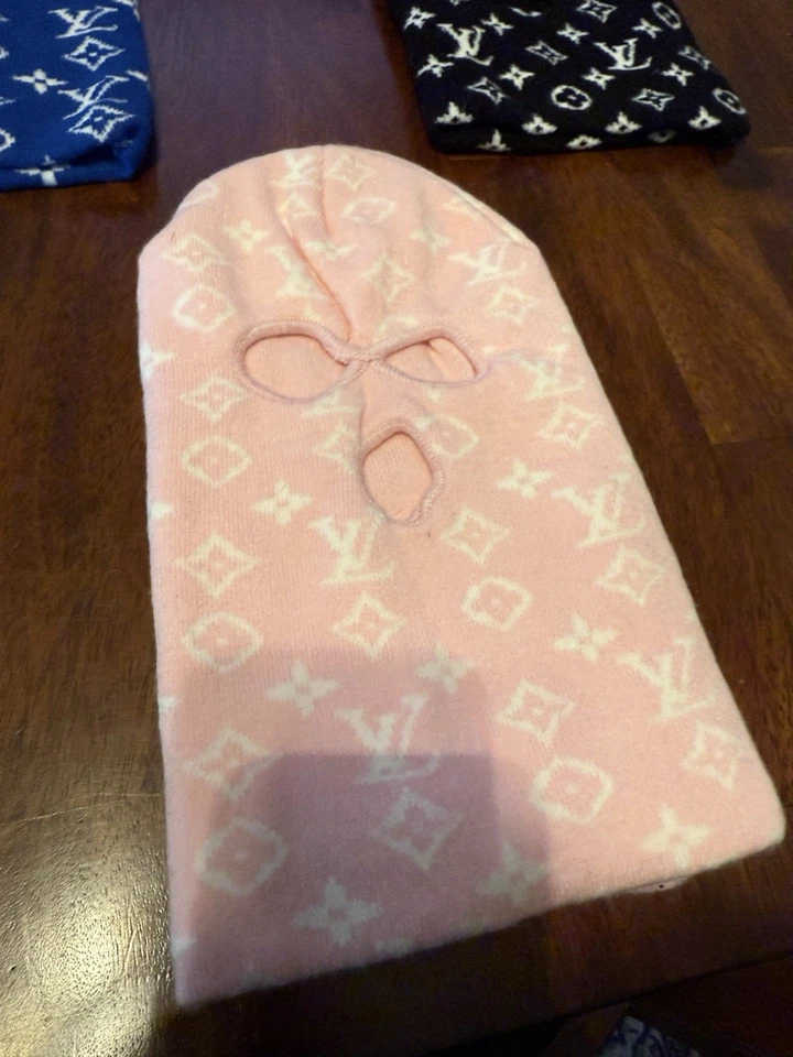 Pack de 3 máscaras de esquí de diseño (azul, negro, rosa) Foto 3 de 4