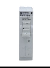Leviton LB120-T 20A 1-Pole Plug-On Circuit Breaker Thermal Magnetic NEW