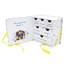 Elmer Baby Keepsake Box Memory Chest Newborn Gift with Drawers Official Elmer