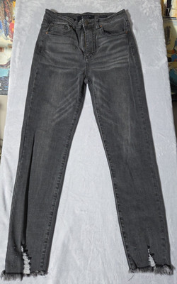 Risen Skinny High Rise Charcoal Jeans Size 7/ Waist 28