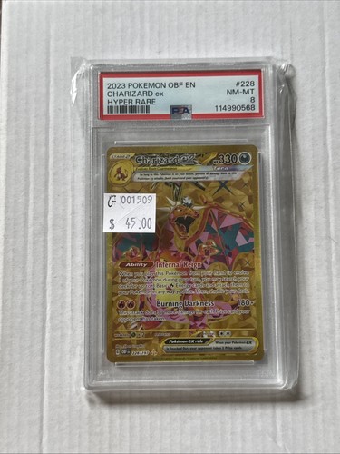 Charizard ex graded PSA 8 for sale on eBay