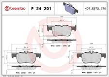 Bremsbelagsatz Hinten Teves-System für Ford Kuga III DFK Mondeo V Limo ab 14->